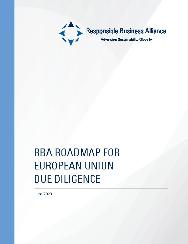 RBA Roadmap For European Union Due Diligence